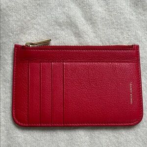 Red Leather Card Holder